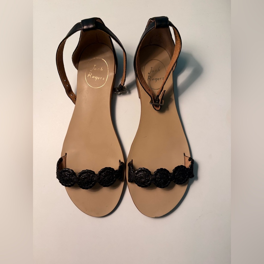 Jack Rogers Black and Tan Sandals
